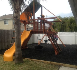 Completed Playground with Rubber Mulch