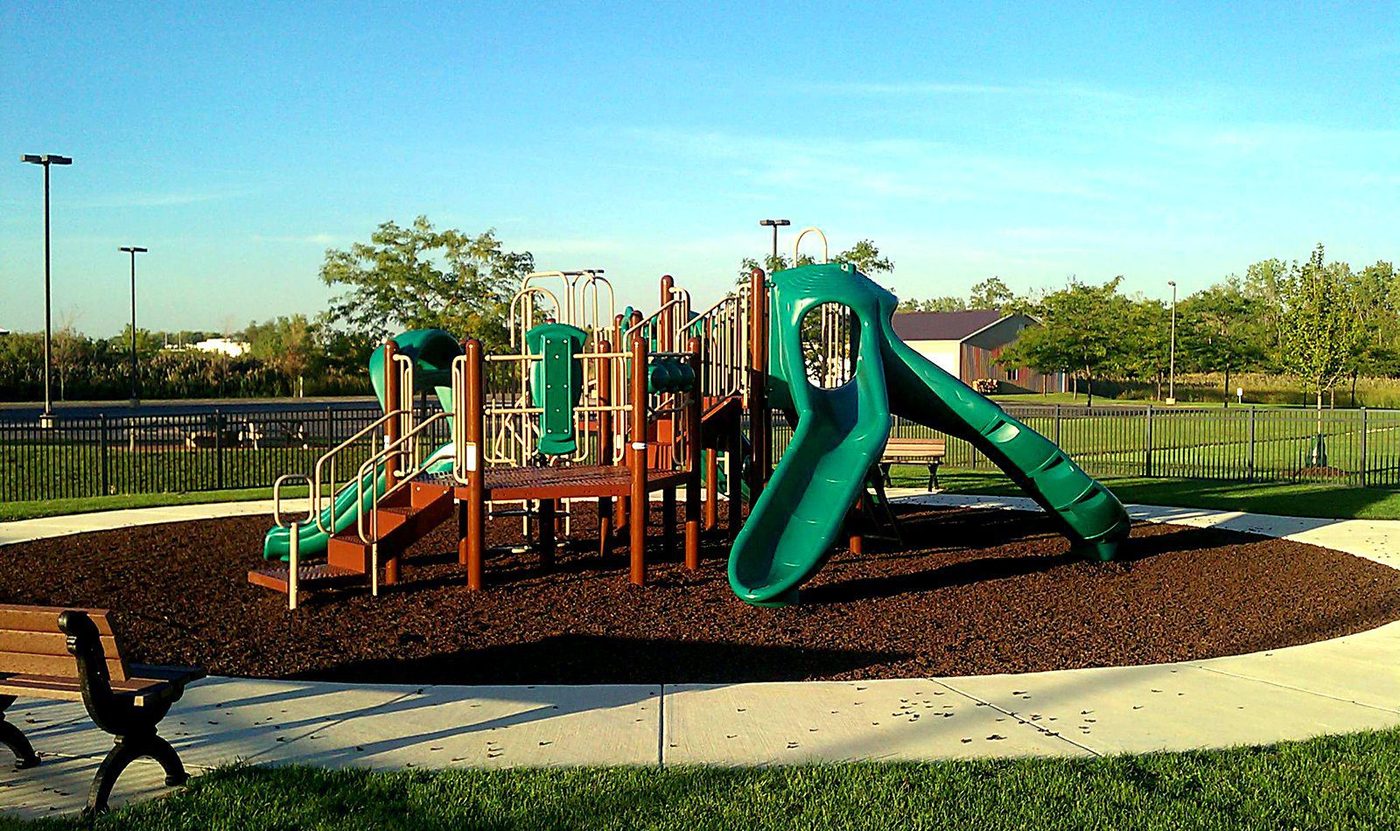 Playground rubber mulch safety surface
