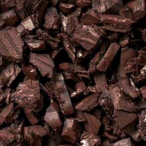 Close-up of springy brown rubber mulch